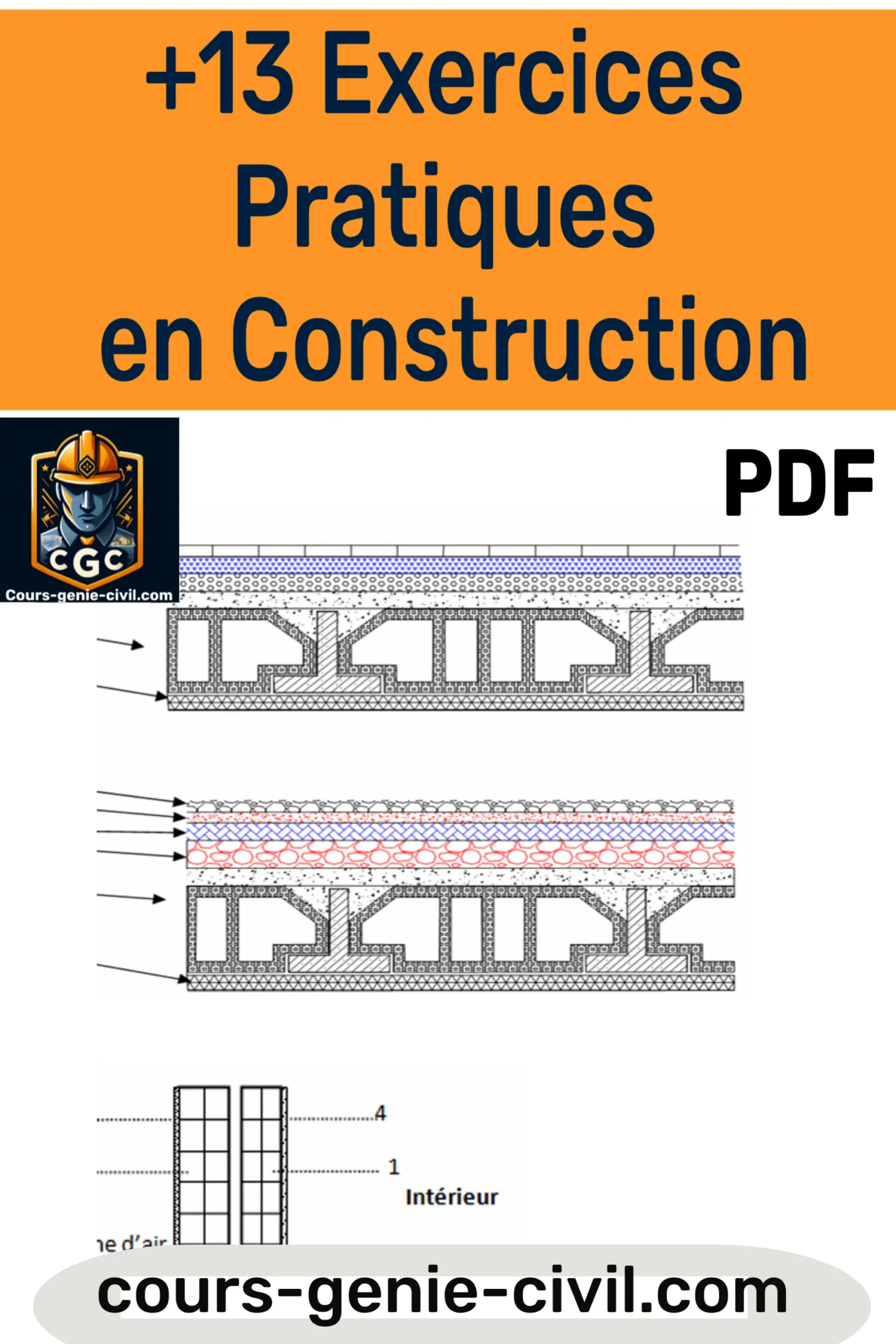 Exercices corrigés en Construction et Génie Civil avec solutions détaillées en format PDF
