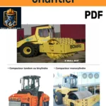 Gros plan d'une excavatrice hydraulique en action lors d'un chantier de construction, avec autres engins lourds en arrière-plan.
