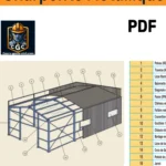 Couverture du PDF "Les Bases de calcul et Dimensionnement d'une Charpente Métallique" montrant une illustration technique d'une structure métallique.