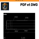 Plan de ferraillage d'une dalle en béton en formats PDF et DWG, avec détails de armatures pour construction, téléchargeable gratuitement.
