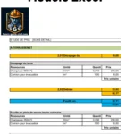 Schéma ou tableau Excel détaillant un sous-détail de prix de construction, avec des postes de coûts et des graphiques visibles.