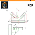 Schéma technique illustrant le calcul et la vérification des goussets dans une charpente métallique, avec annotations sur les efforts et les assemblages.
