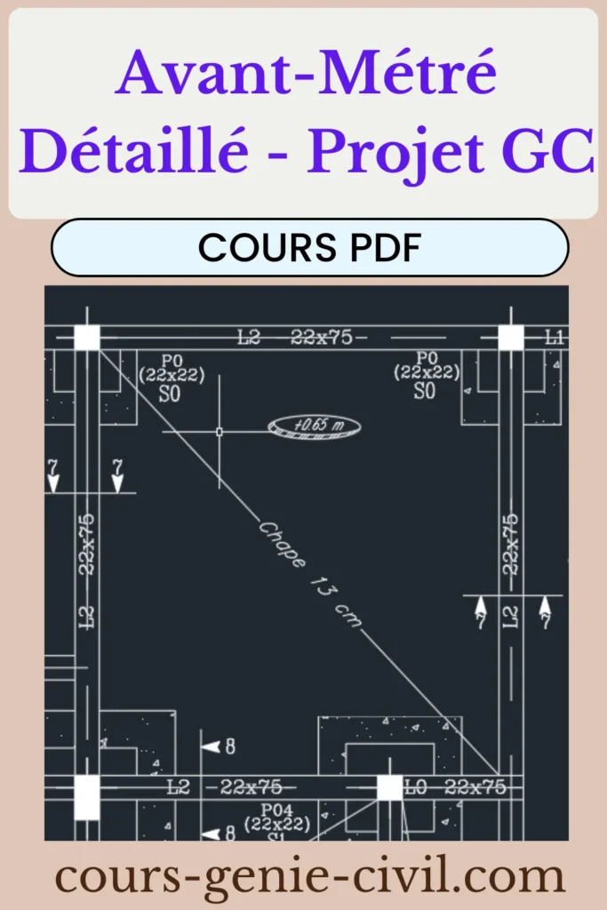 Avant Métré Détaillé PDF Gratuit - Calcul Béton Armé Poteaux Semelles Longrines