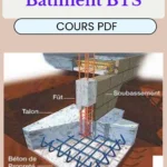 Support de cours technologie du bâtiment avec schémas de fondations et structures.