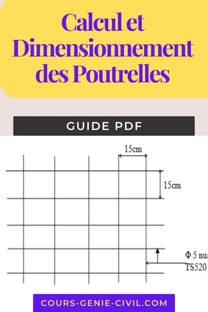 Schéma illustrant le dimensionnement d'une poutrelle pour plancher à corps creux.