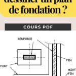 Guide illustré sur comment dessiner un plan de fondation avec conventions de dessin et cotations.