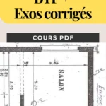 Cours de métré BTP illustré avec concepts clés en génie civil.