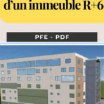 Modélisation 3D et ferraillage d'un immeuble de six étages en béton armé.