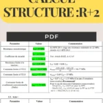 Modèle 3D structure béton armé bâtiment R+2 sous-sol