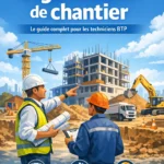 Organisation de chantier BTP efficace avec planning et installations sur le terrain.