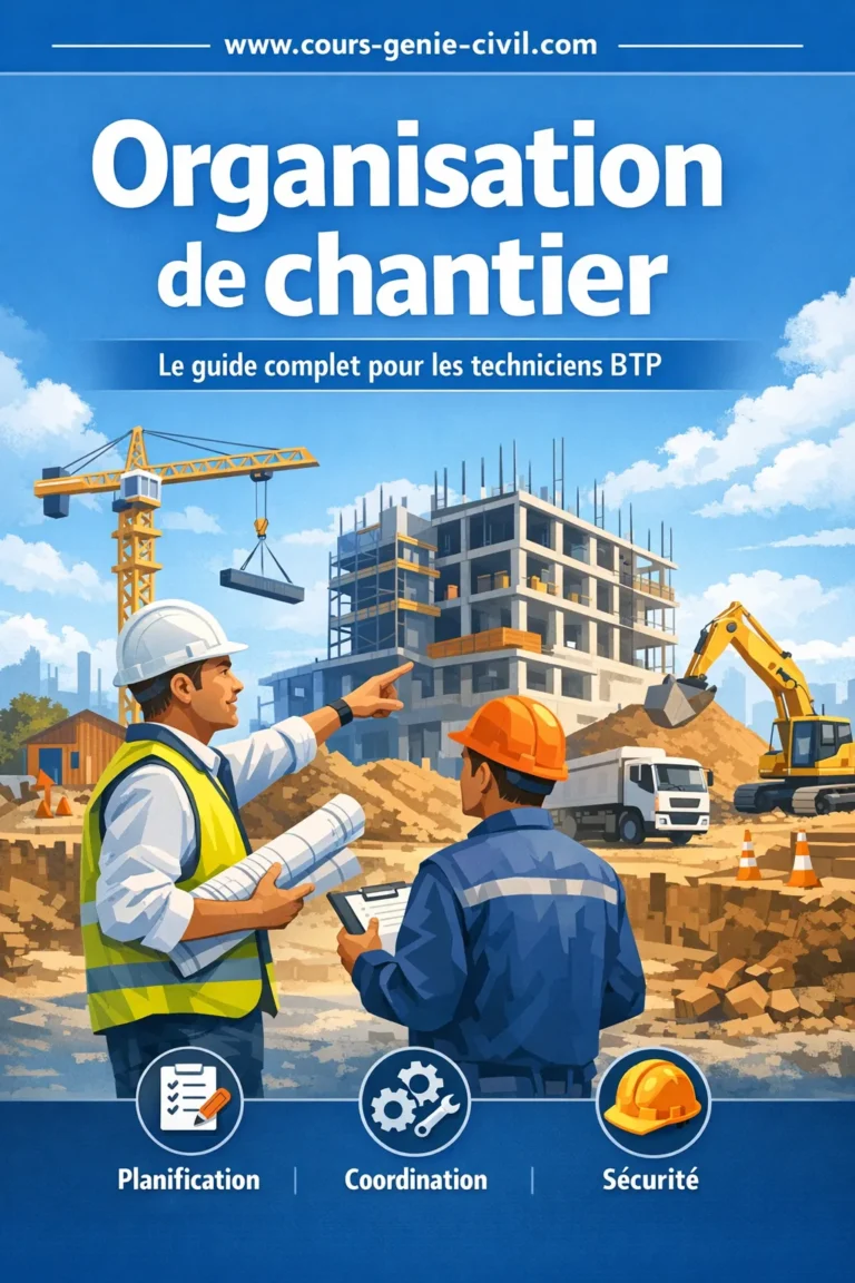 Organisation de chantier : Le guide complet pour les techniciens BTP 1 Organisation de chantier BTP efficace avec planning et installations sur le terrain.
