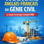 Image illustrative : tableau clair et organisé présentant des colonnes de vocabulaire anglais-français spécialisé dans le domaine du génie civil et du bâtiment, avec des termes techniques alignés pour une lecture fluide et professionnelle.