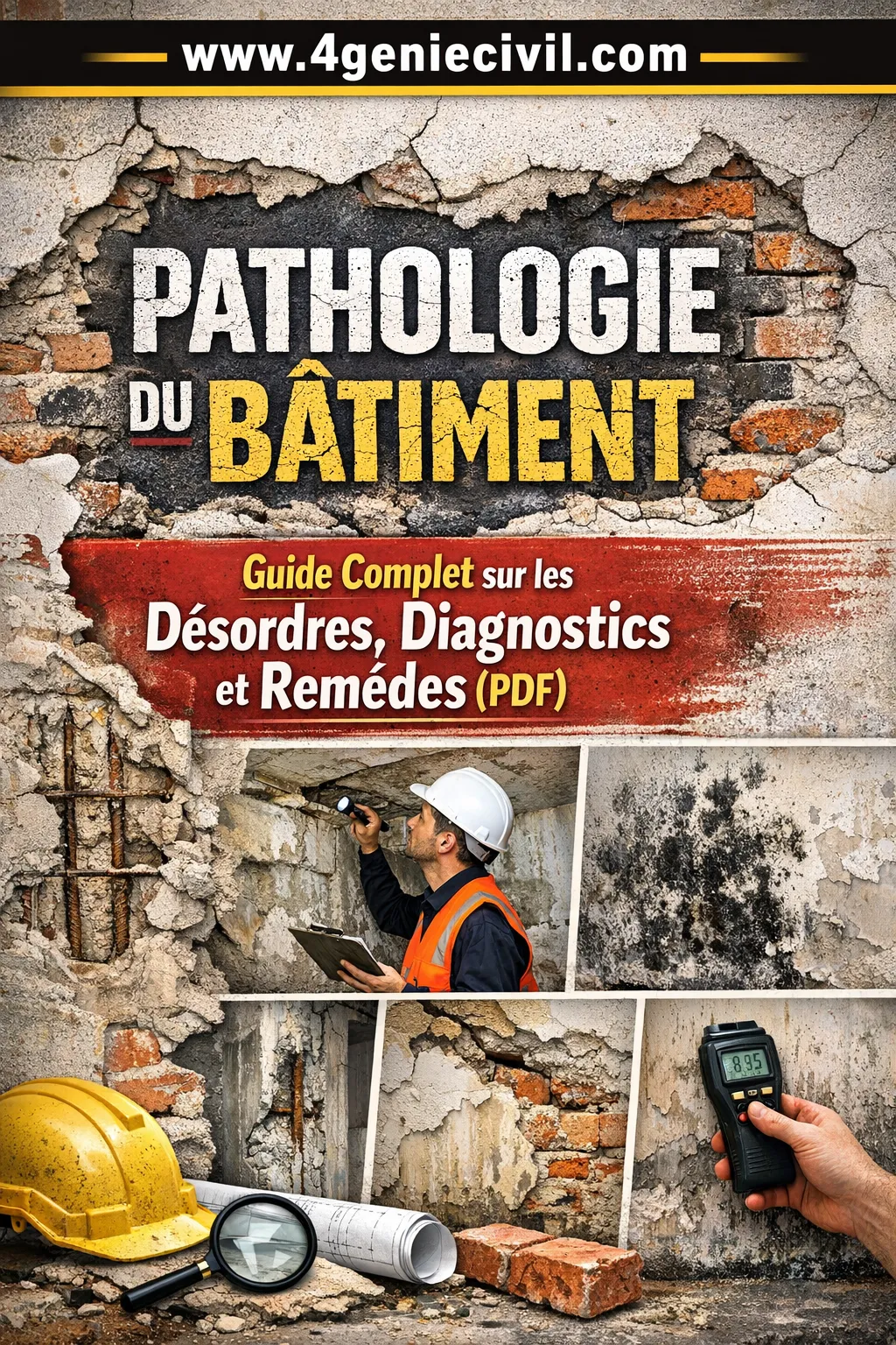 Couverture du guide Pathologie du Bâtiment présentant les désordres, diagnostics et remèdes.