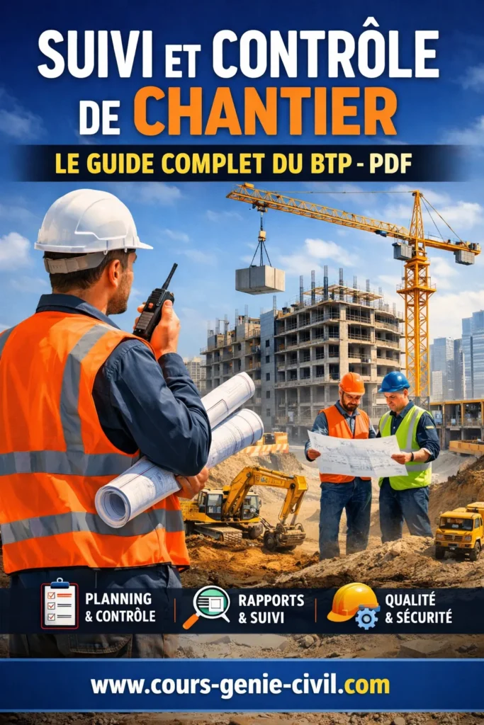 Suivi et contrôle de chantier BTP - ingénieurs sur un projet de construction avec coffrage et ferraillage Suivi et contrôle de chantier BTP - ingénieurs sur un projet de construction avec coffrage et ferraillage