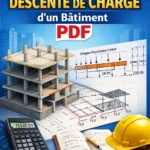 Exemple visuel calcul descente de charge bâtiment R+3 avec surfaces d’influence des poteaux