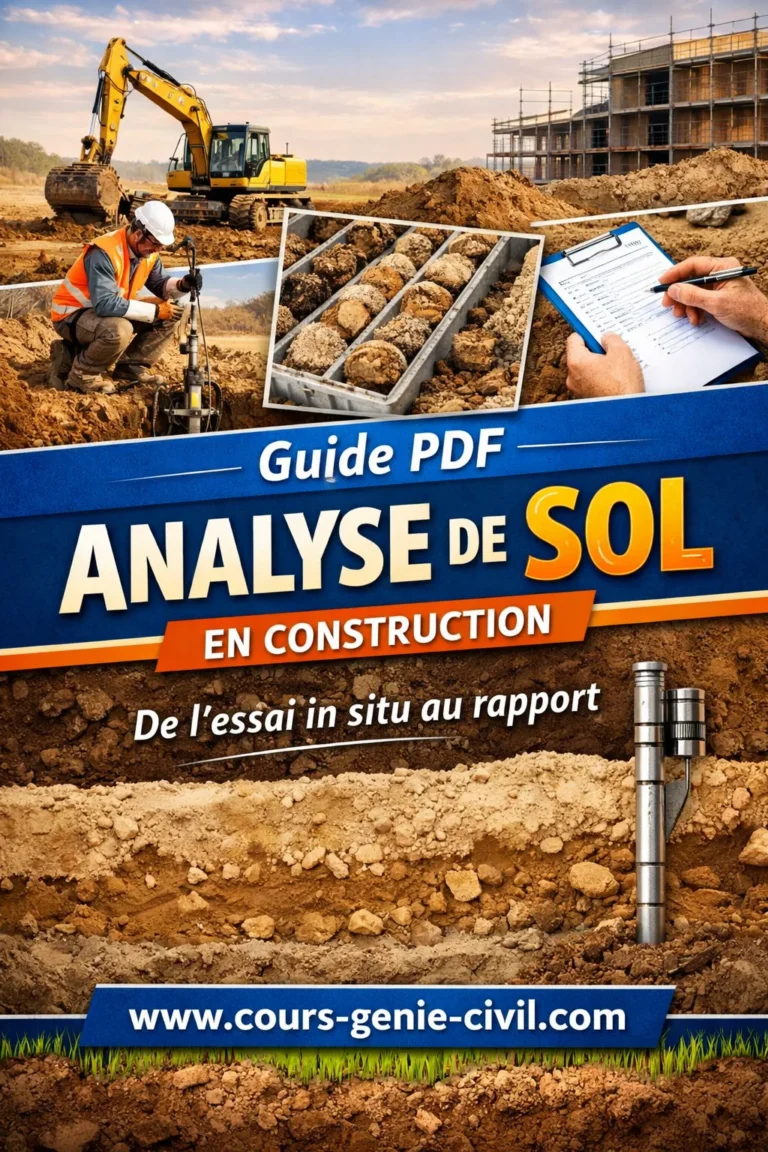 Technicien effectuant un essai de pénétration du sol sur un chantier de construction extérieur.