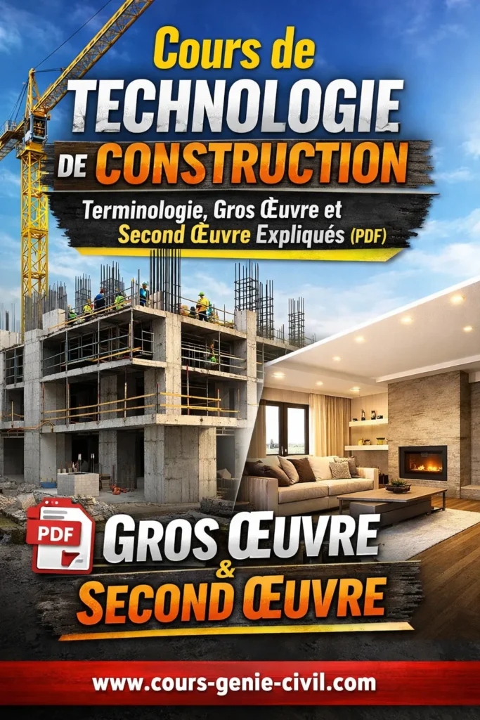 Illustration d'un chantier de construction montrant la structure porteuse d'un b&acirc;timent en cours d'&eacute;dification, entre fondations et &eacute;l&eacute;vation des murs.