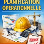 Couverture attrayante pour exercice corrigé sur la planification opérationnelle – cours génie civil