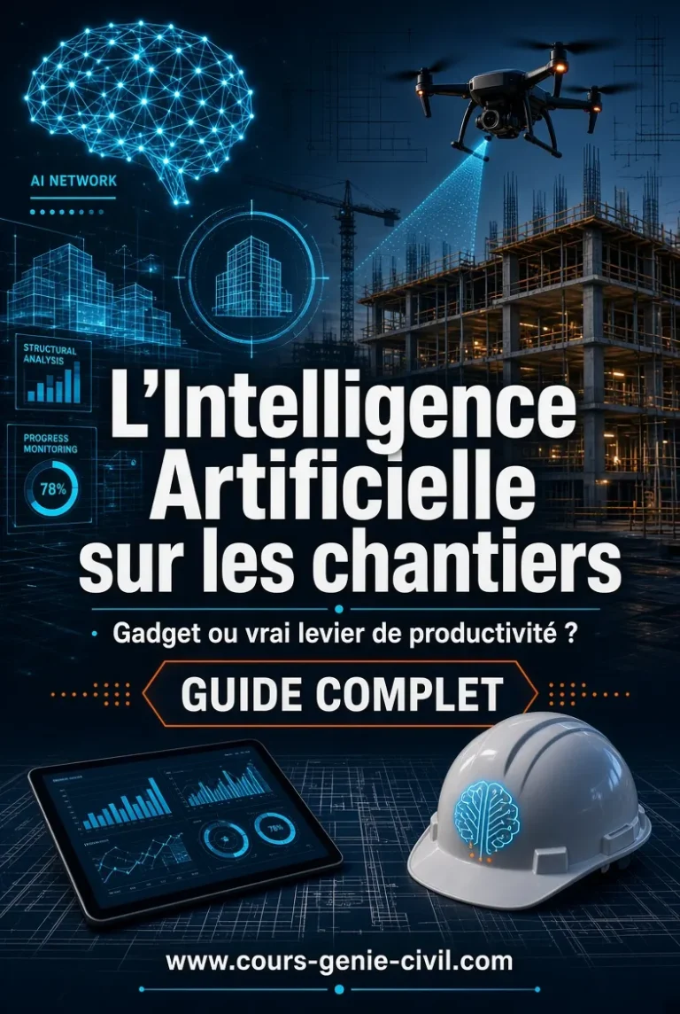 Intelligence Artificielle sur les chantiers - Gadget ou vrai levier de productivité ? Guide complet - cours-genie-civil