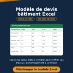 Modèle de devis bâtiment Excel gratuit - gros œuvre et second œuvre