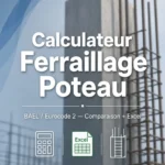 Calculateur ferraillage poteau béton armé BAEL Eurocode 2 comparaison Excel - Cours Génie Civil