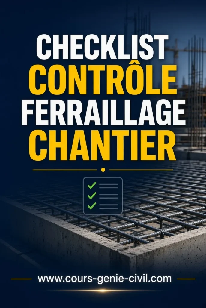 Checklist contrôle ferraillage chantier – Guide pratique pour le contrôle du ferraillage sur site Checklist contrôle ferraillage chantier – Guide pratique pour le contrôle du ferraillage sur site