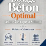 Dosage béton optimal selon ouvrage et climat - Guide complet et calculateur gratuit pour dosage béton résistant aux conditions climatiques et types de constructions
