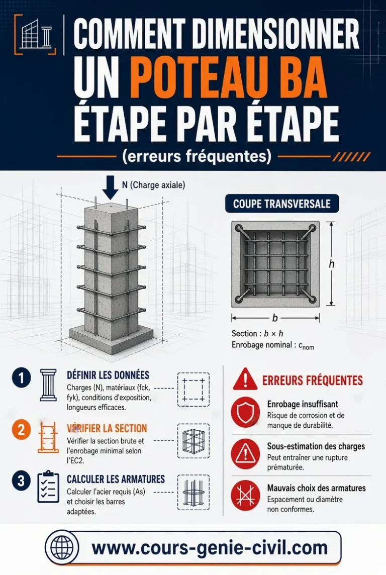Comment dimensionner un poteau en béton armé étape par étape – guide complet avec les erreurs fréquentes à éviter