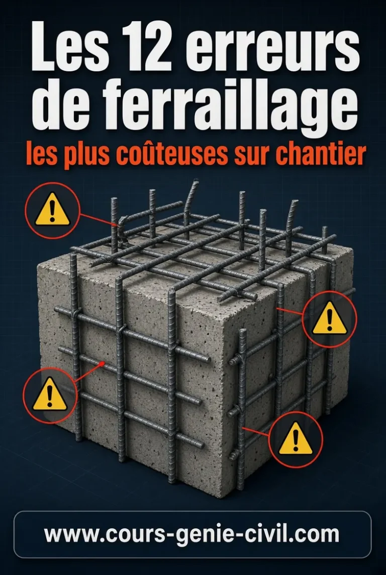 Les 12 erreurs de ferraillage les plus coûteuses sur chantier 1 Les 12 erreurs de ferraillage les plus coûteuses sur chantier - Cours Génie Civil