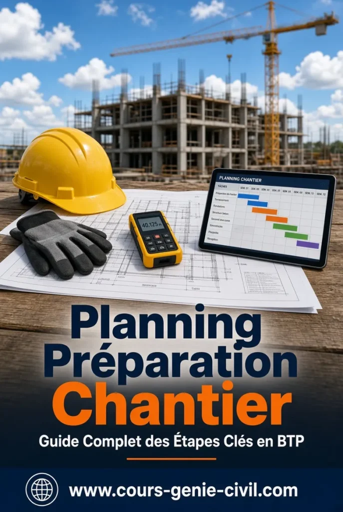 Planning préparation chantier BTP – Guide complet des étapes clés